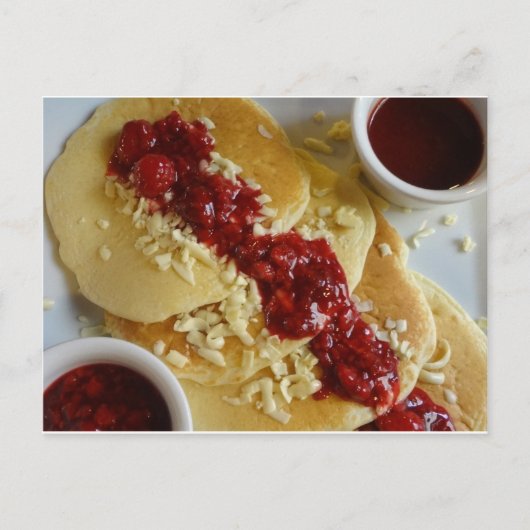 Amerikaanse pannenbessen en witte chocolade briefkaart (Voorkant)