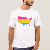 Amerikaanse panseksualiteitskaart T-Shirt (Voorkant)