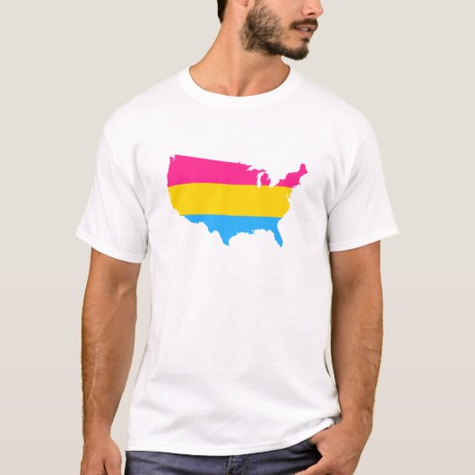 Amerikaanse panseksualiteitskaart T-Shirt (Voorkant)