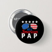 Amerikaanse Pap Retro 4 juli Patriottische Grootva Ronde Button 5,7 Cm (Voorkant /achterkant)