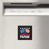 Amerikaanse Papaw Retro 4 juli Patriottisch Magneet (Insitu (Vaatwasser))