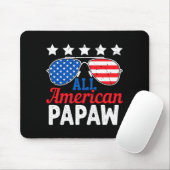 Amerikaanse Papaw Retro 4 juli Patriottisch Muismat (Met muis)