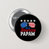 Amerikaanse Papaw Retro 4 juli Patriottisch Ronde Button 5,7 Cm (Voorkant /achterkant)