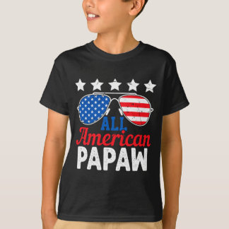 Amerikaanse Papaw Retro 4 juli Patriottisch T-shirt