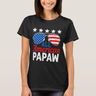 Amerikaanse Papaw Retro 4 juli Patriottisch T-shirt