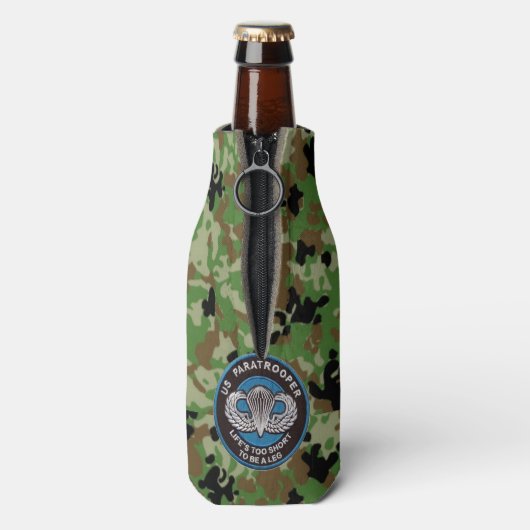 AMERIKAANSE PARACHUTIST FLESJESKOELER (Fles Achterkant)