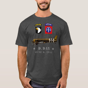 Amerikaanse parachutisten DDay WOII Normandië 82nd T-shirt