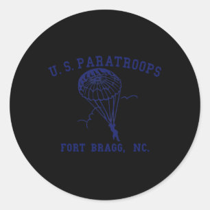 Amerikaanse parachutisten Fort Bragg NC WW2 Ronde Sticker