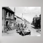 Amerikaanse paratroopers in Carentan Frankrijk Twe Poster (Voorkant)
