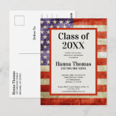 Amerikaanse partij voor militaire patriottische gr briefkaart (Voorkant / Achterkant)