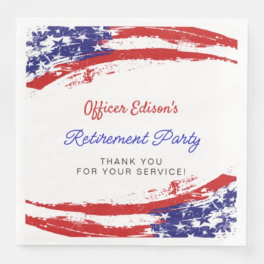 Amerikaanse partij voor militaire terugtrekking ui servet (Voorkant)