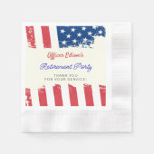 Amerikaanse partij voor militaire terugtrekking ui servet (Voorkant)