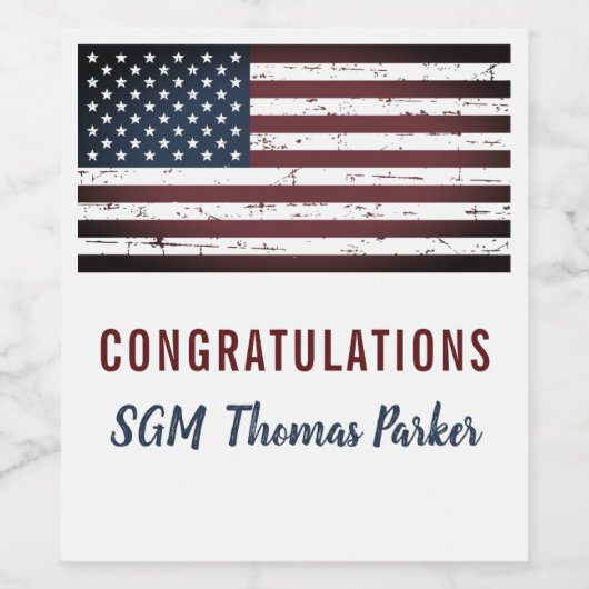 Amerikaanse partij voor patriottisme wijn etiket (Enkel label)