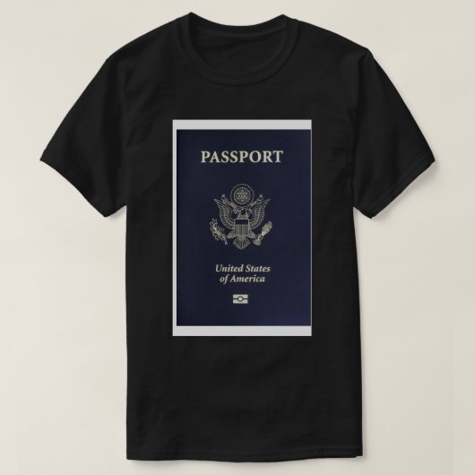 Amerikaanse paspoort iPhone Case T-shirt (Design voorkant)