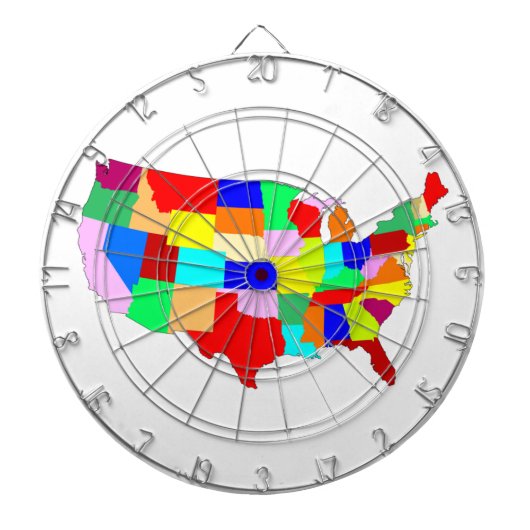 Amerikaanse patchwerkkaart dartbord (Voorkant)