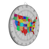Amerikaanse patchwerkkaart dartbord (Voorkant Links)