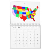 Amerikaanse patchwerkkaart kalender (Jan 2026)