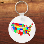 Amerikaanse patchwerkkaart sleutelhanger (Voorkant)
