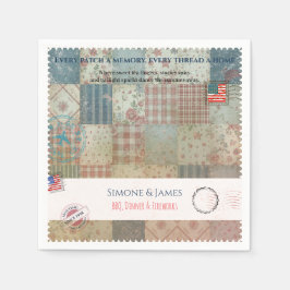 Amerikaanse Patchwork Memory Quilt Feest Decoratie Servet