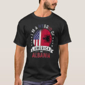 Amerikaanse patriot Albanië vlag Amerikaanse Alban T-shirt (Voorkant)
