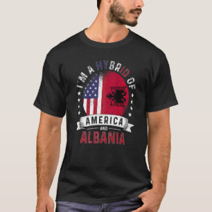 Amerikaanse patriot Albanië vlag Amerikaanse Alban T-shirt