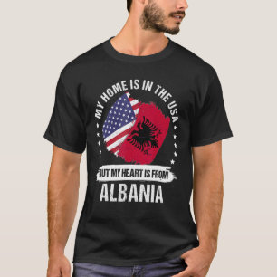 Amerikaanse patriot Albanië Vlag Amerikaanse Alban T-shirt