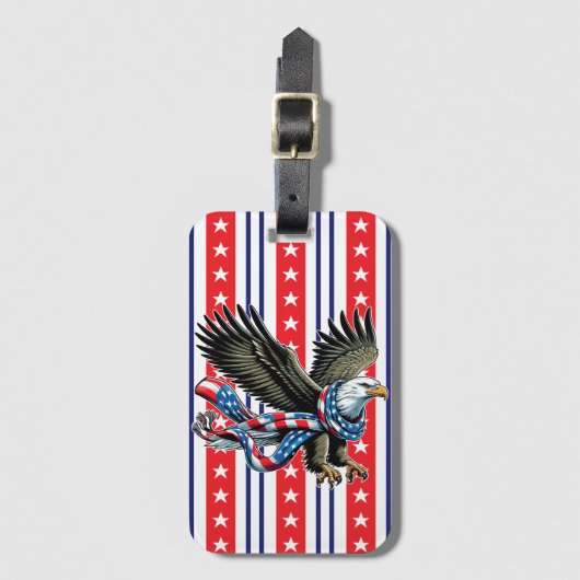 Amerikaanse patriot bagagelabel (Voorkant (verticaal))
