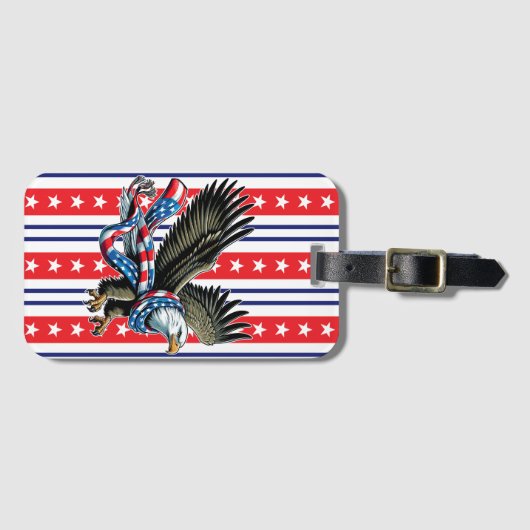 Amerikaanse patriot bagagelabel (Voorkant (horizontaal))