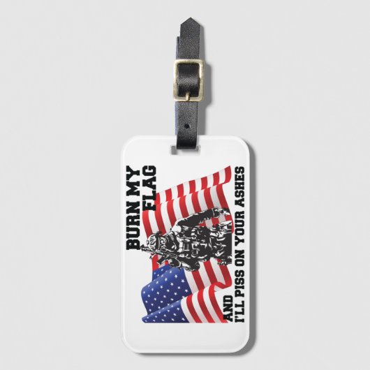 Amerikaanse patriot bagagelabel (Voorkant (verticaal))