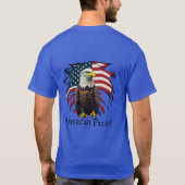Amerikaanse Patriot Bald Eagle T-shirt Design (Achterkant)