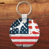 Amerikaanse patriot Beach Soccer Sleutelhanger (Voorkant)