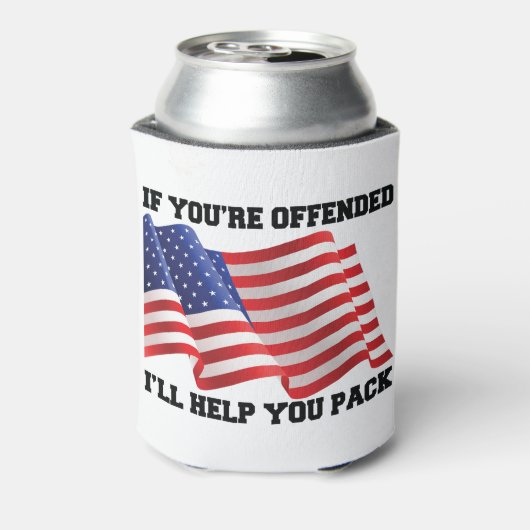 Amerikaanse patriot blikjeskoeler (Blikje Achterkant)