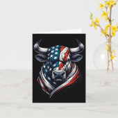  Amerikaanse Patriot Bull Koe 4 juli Amer Kaart (Gele Bloem)