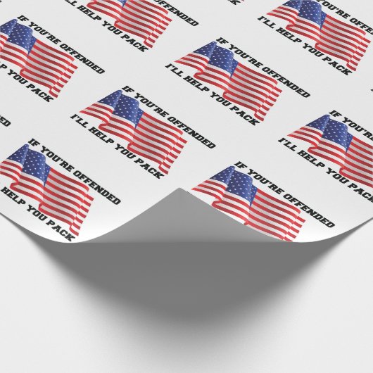Amerikaanse patriot cadeaupapier (Hoek)