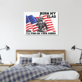 Amerikaanse patriot canvas afdruk (Insitu (Slaapkamer))