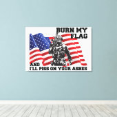 Amerikaanse patriot canvas afdruk (Insitu (Houten vloer))