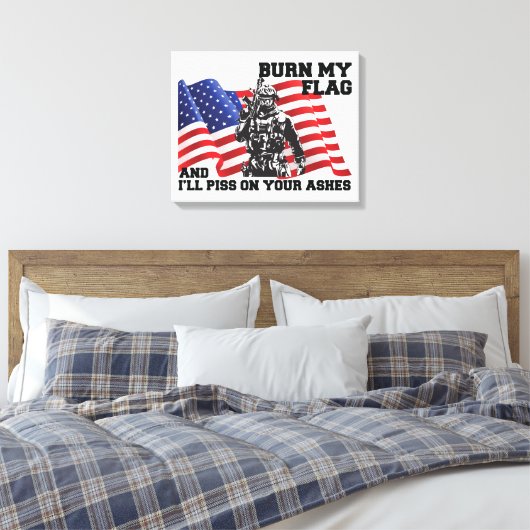 Amerikaanse patriot canvas afdruk (Insitu (Slaapkamer))