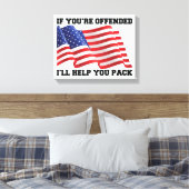 Amerikaanse patriot canvas afdruk (Insitu (Slaapkamer))