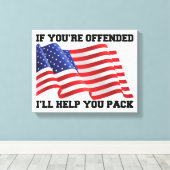 Amerikaanse patriot canvas afdruk (Insitu (Houten vloer))