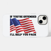 Amerikaanse patriot Case-Mate iPhone case (Achterkant (horizontaal))