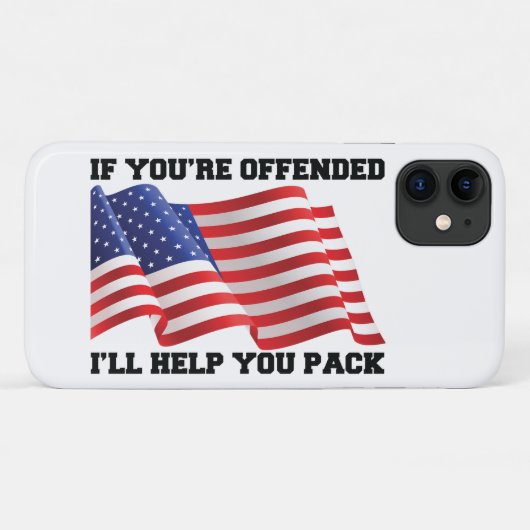 Amerikaanse patriot Case-Mate iPhone case (Achterkant (horizontaal))