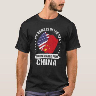Amerikaanse patriot China vlaggen Amerikaanse Chin T-shirt