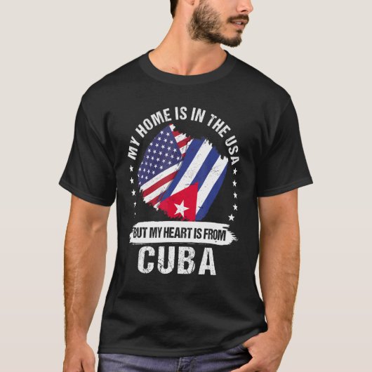 Amerikaanse patriot Cuba Vlag Amerikaanse Cubaanse T-shirt (Voorkant)