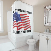 Amerikaanse patriot douchegordijn (In situ)