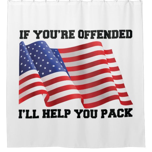 Amerikaanse patriot douchegordijn (Voorkant)
