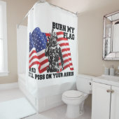 Amerikaanse patriot douchegordijn (In situ)