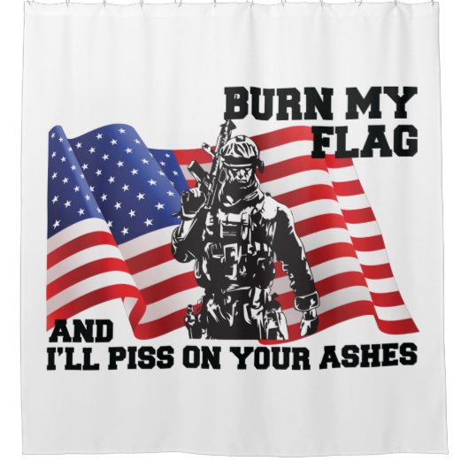 Amerikaanse patriot douchegordijn (Voorkant)