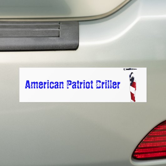 Amerikaanse Patriot Driller Bumpersticker (Op auto)