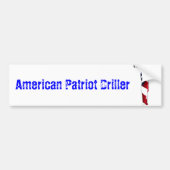Amerikaanse Patriot Driller Bumpersticker (Voorkant)