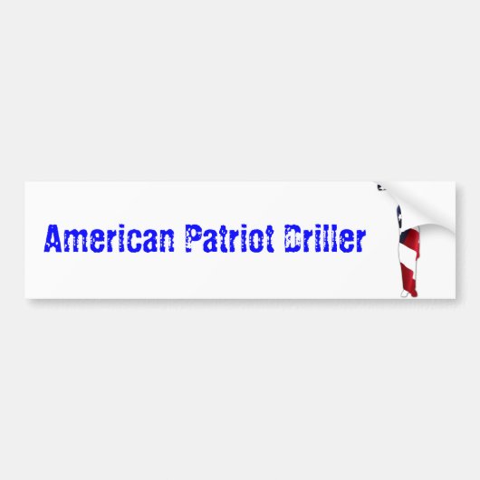 Amerikaanse Patriot Driller Bumpersticker (Voorkant)